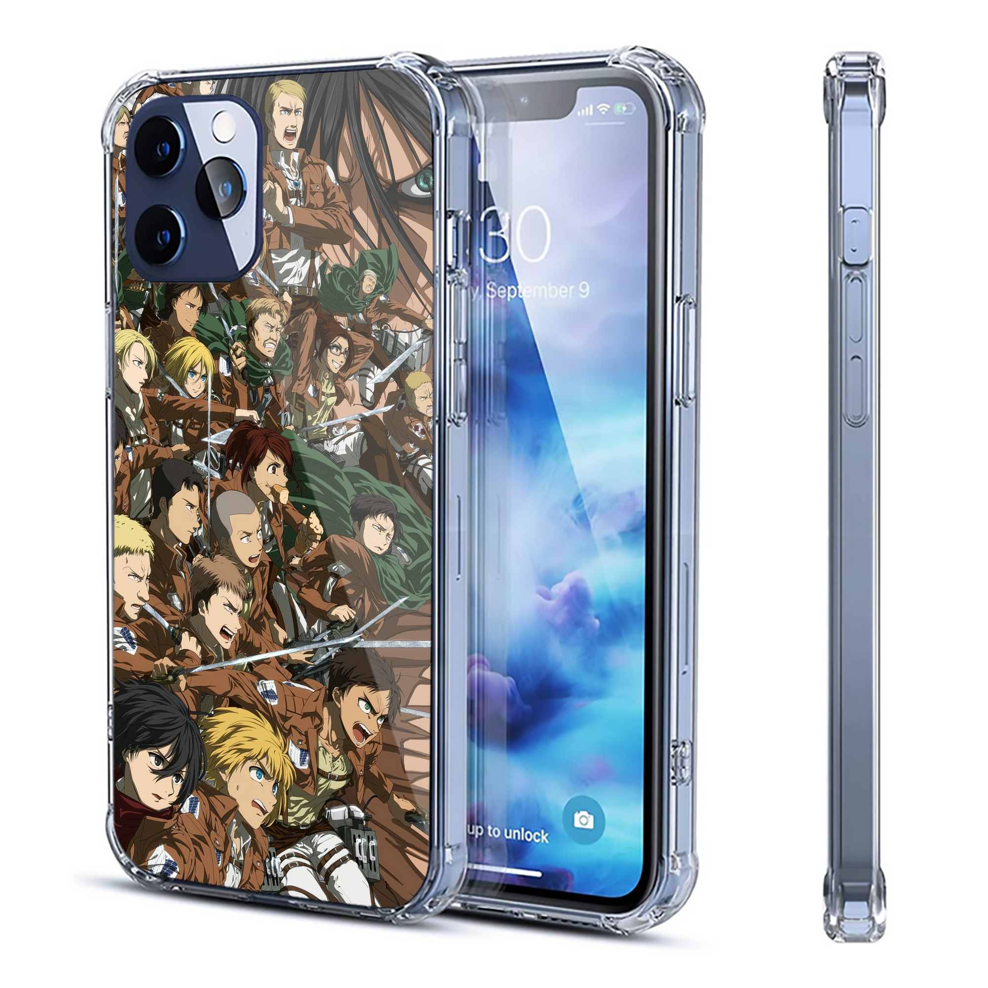 （画像用） 進撃の巨人 Attack on Titan 【iPhone 12シリーズ対応】透明スマホケース（クリアソフトケース）